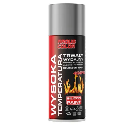 Lakier silikonowy spray 400ml do 600 stopni C. aluminium