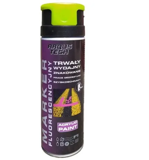 Lakier akrylowy spray 400ml fluorescencyjny marker żółty
