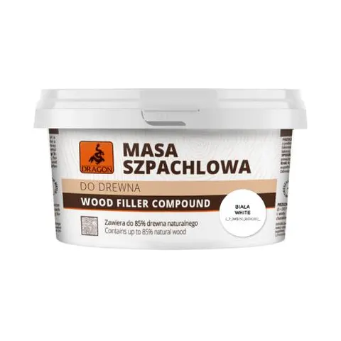 Masa szpachlowa do drewna DRAGON 0,25 kg biała