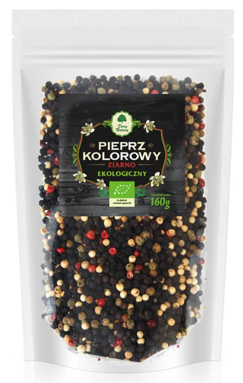 Pieprz Kolorowy Ziarno Uzupełnienie BIO 160 g Dary Natury