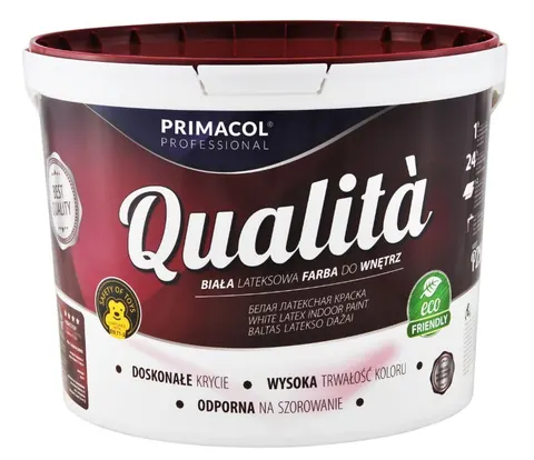 Farba lateksowa Qualita 9l biała