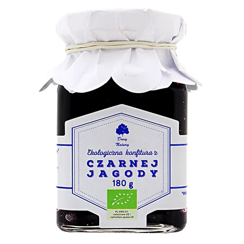 Konfitura z Czarnej Jagody BIO 180 g Dary Natury