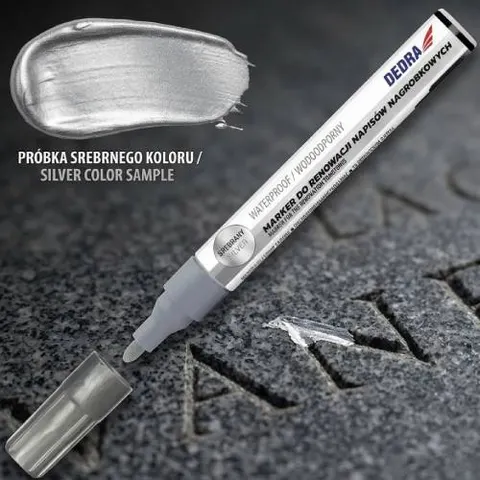 Marker do renowacji napisów nagrobkowych srebrny
