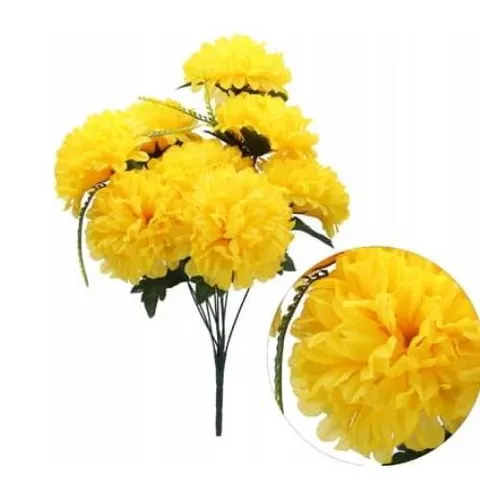 Bukiet 10 żółtych chryzantem, 57 cm