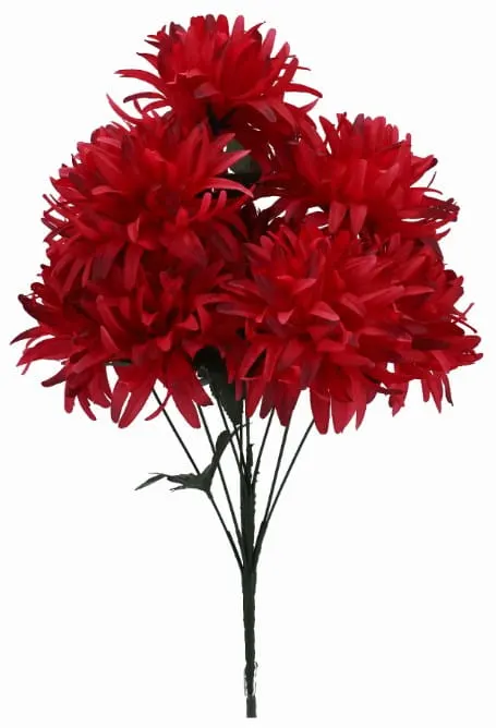 Bukiet 9 czerwonych chryzantem, 50 cm