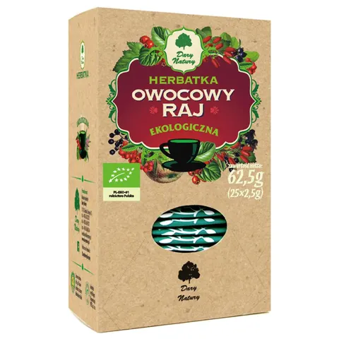 Herbatka Owocowy Raj BIO (25 x 2,5 g) Dary Natury