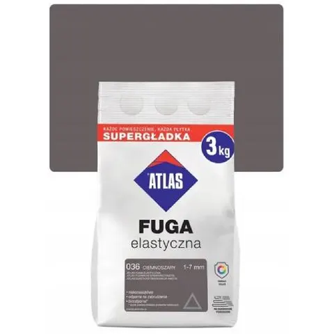 Atlas fuga elastyczna, 036 ciemnoszary, 3 kg
