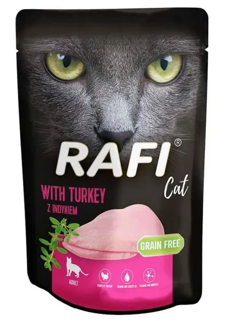 Mokra karma dla kota Rafi Cat Adult z indykiem 100 g