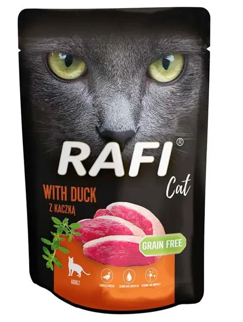 Mokra karma dla kota Rafi Cat Adult z kaczką 100 g