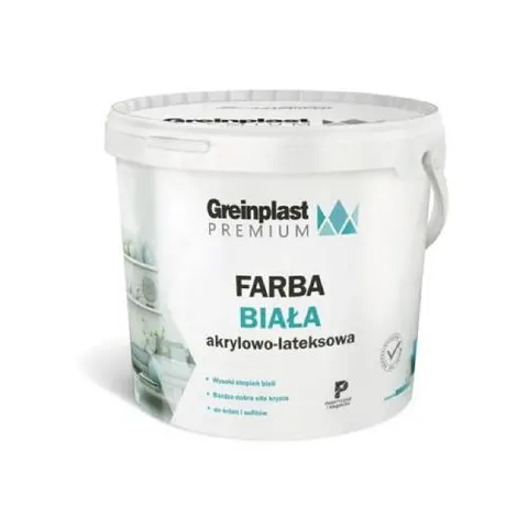 Greinplast PREMIUM Farba akrylowo-lateksowa 1L biała