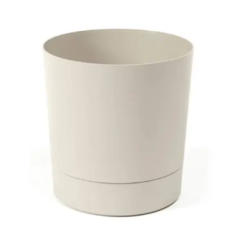 Donica z podstawką AURA 17,5 cm recycled - kremowy