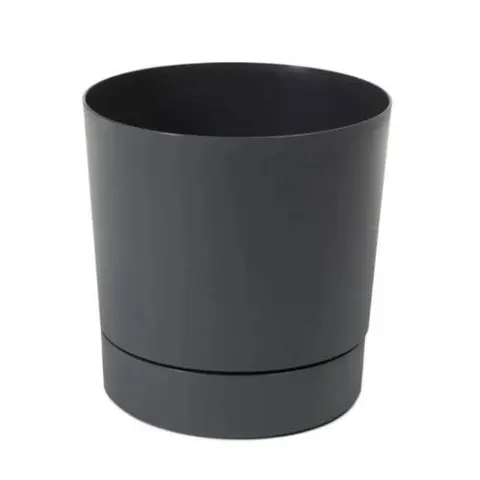 Donica z podstawką AURA 12,5 cm recycled - antracyt