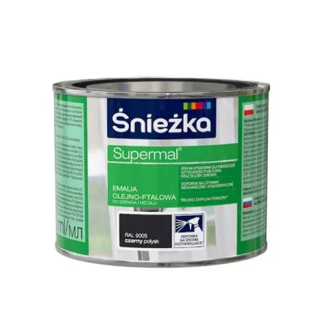 Farba emaliowa olejno-ftalowa połysk czarny 0,4L