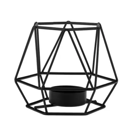 Świecznik metalowy geometryczny 9 cm