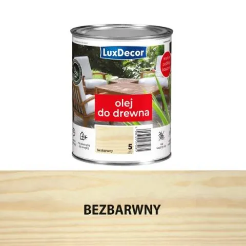 Olej wodny do drewna Luxdecor Bezbarwny (5) 0,7L