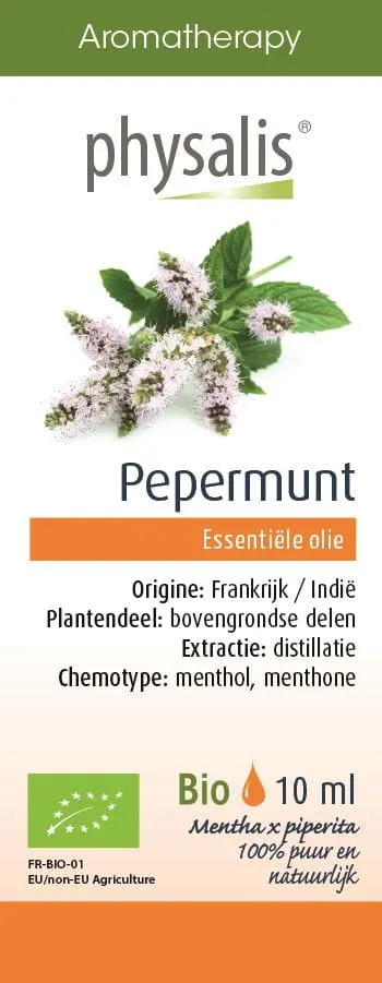 Olejek Spożywczy Peppermint, Mięta Pieprzowa BIO 10 ml Physalis