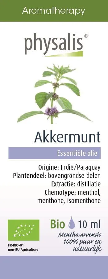 Olejek Spożywczy Akkermunt, Mięta Polna BIO 10 ml Physalis