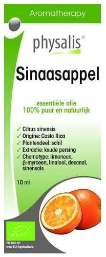 Olejek Spożywczy Sinaasappel, Pomarańcza Chińska BIO 10 ml Physalis