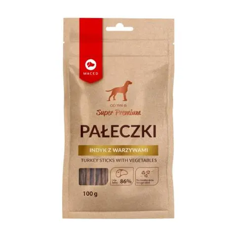MACED Super Premium Pałeczki indyk z warzywami 100g