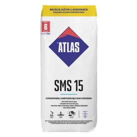 Atlas wylewka samopoziomująca SMS-15 25kg SAM-G15 1-15mm