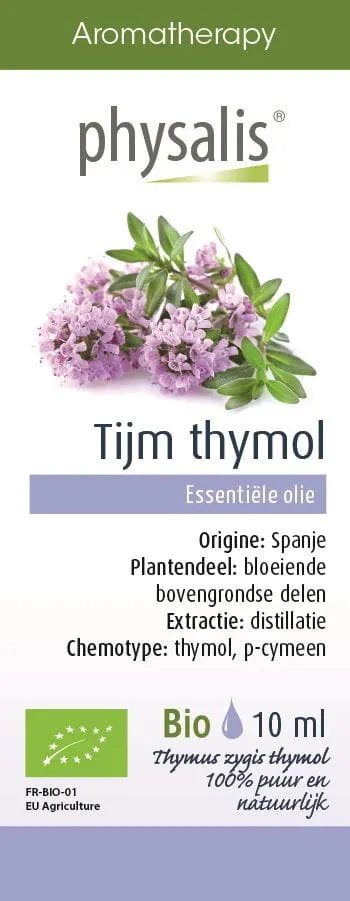 Olejek Spożywczy Tijm Thymol, Tymianek BIO 10 ml Physalis