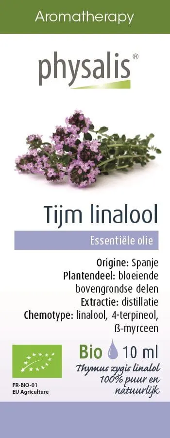 Olejek Spożywczy Tijm Linalool, Tymianek Linalol BIO 10 ml Physalis
