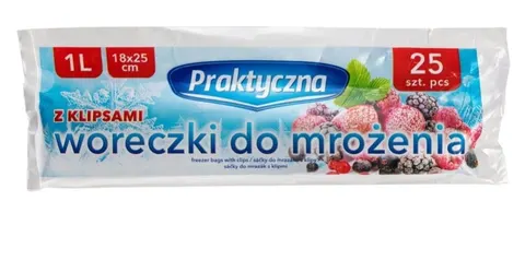 Woreczki PRAKTYCZNA do zamrażania 1L 25szt