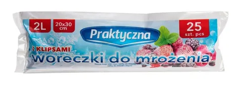 Woreczki PRAKTYCZNA do zamrażania 2L 25szt
