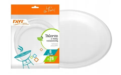 Talerze 26cm z masy celulozowej 6 szt