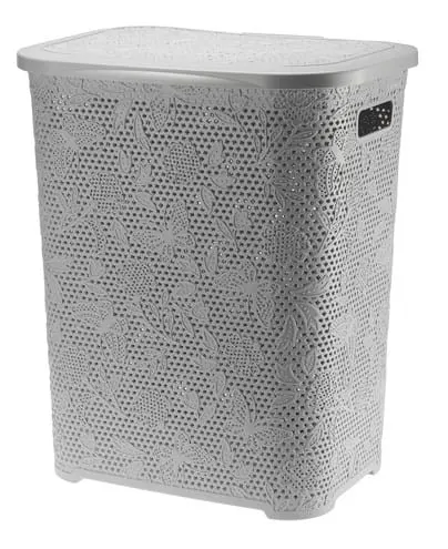 Kosz na bieliznę 55L FANCY szary