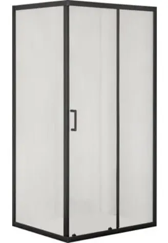 Kabina prysznicowa LUFTIGA 100x80 cm czarna bez brodzika