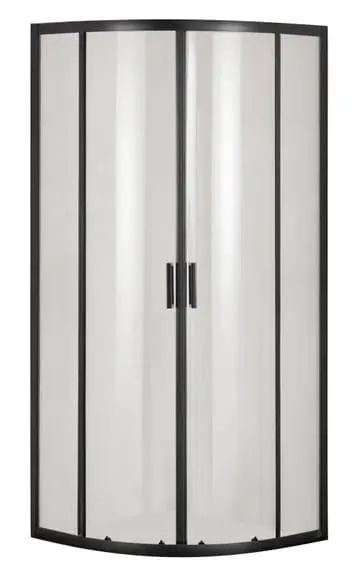 Kabina prysznicowa LUFTIGA 1/4K 90x90 cm czarna bez brodzika