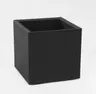 Kwietnik KARO 30x30x30 cm beton recycled - czarny beton