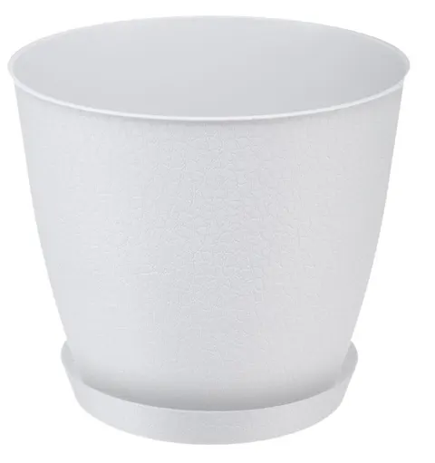 Doniczka z podstawką PELLA 17,5 cm biały