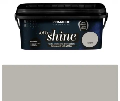 Let's Shine Matera farba dekoracyjna z brokatem 2L do wnętrz