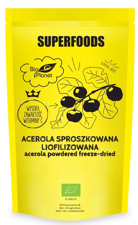 Acerola Sproszkowana Liofilizowana BIO 100 g Bio Planet