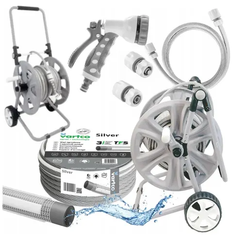 Zestaw: wąż ogrodowy + wózek SILVER TFS 1/2'' 30mb + akcesoria