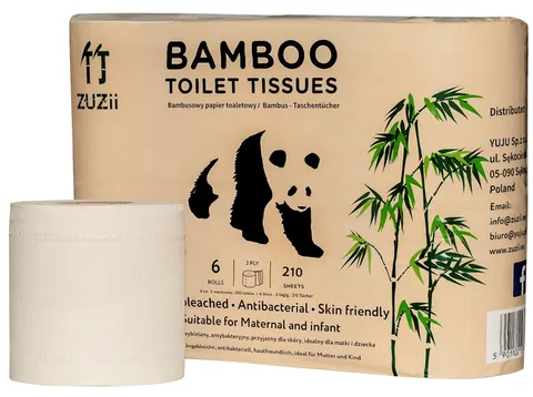 Bambusowy Papier Toaletowy 6 szt Zuzii
