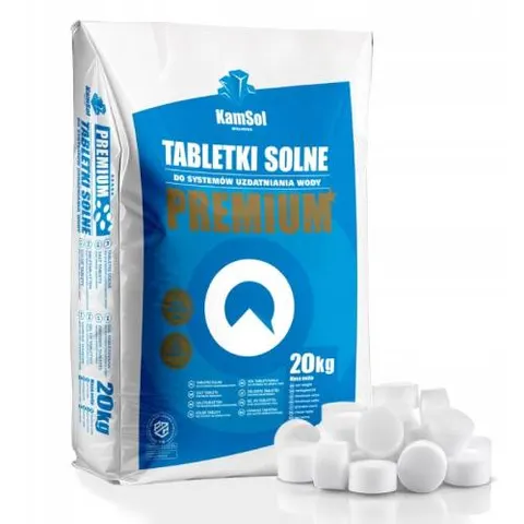 Tabletki solne PREMIUM 20 kg Sól do zmiękczaczy KAMSOL