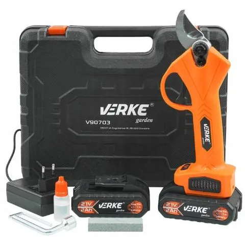 Sekator akumulatorowy VERKE GARDEN V90703 21 V 2×2,0 Ah 25 mm