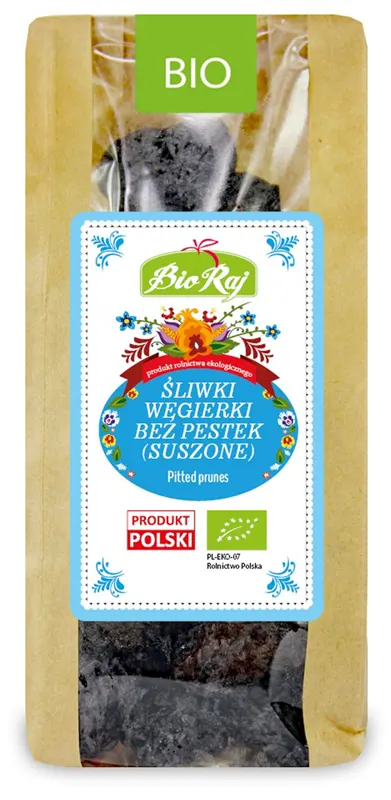 Śliwki Węgierki bez Pestek, Suszone BIO 200 g Bio Raj