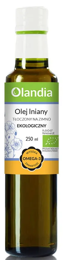Olej Lniany Tłoczony na Zimno BIO 250 ml Olandia