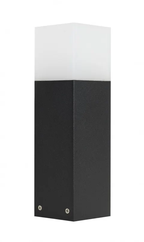 Lampa stojąca CUBE 33cm 1xE27 czarna słupek ogrodowy IP44 CB-330 BL
