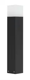 Czarna zewnętrzna lampa stojąca słupek oświetleniowy SU-MA CB-580 BL Cube E27 IP44 58cm