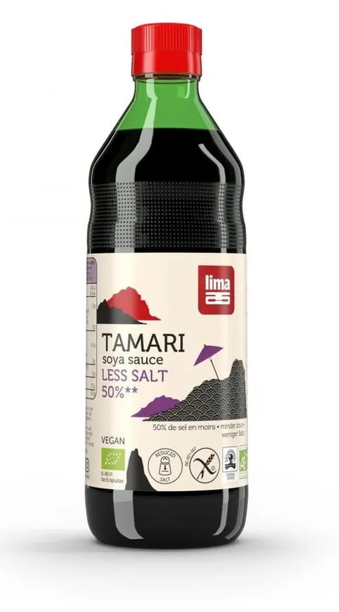 Sos Sojowy Tamari 50% Mniej Soli Bezglutenowy BIO 500 ml Lima
