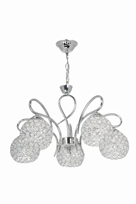 Lampa sufitowa ROYAL chrom 5x60W kryształki