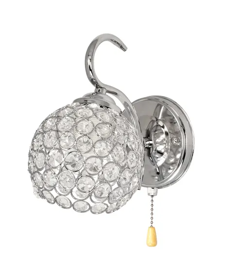 Lampa ścienna ROYAL chrom kinkiet 60W kryształki