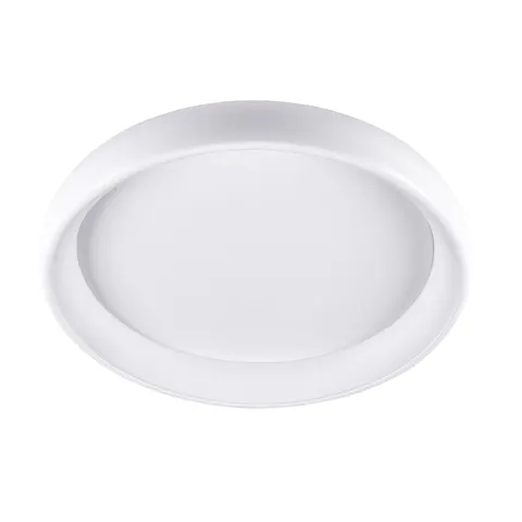 Lampa sufitowa plafon biały nowoczesny okrągły wypukły klosz akrylowy w metalowym okręgu Italux 5280-832RC-WH-3 Alessia LED 32W 3000K