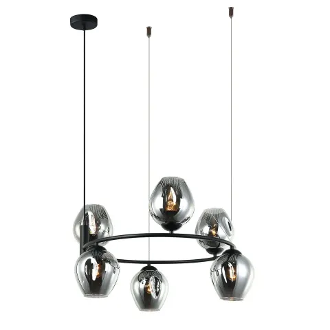Lampa sufitowa ROXANE Italux MDM-4045-6 BK+SG