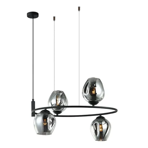 Lampa sufitowa ROXANE Italux MDM-4046-4 BK+SG